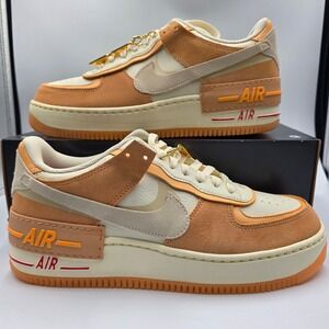 Nike Air Force 1 Shadow Cashmere Orange Chalk Womens Shoes DM8157-700 Size 11
